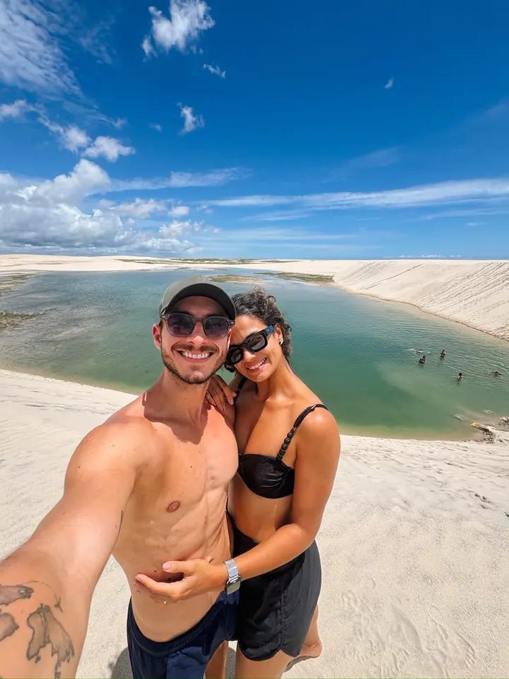 João e Jennifer em Jericoacoara, Ceará